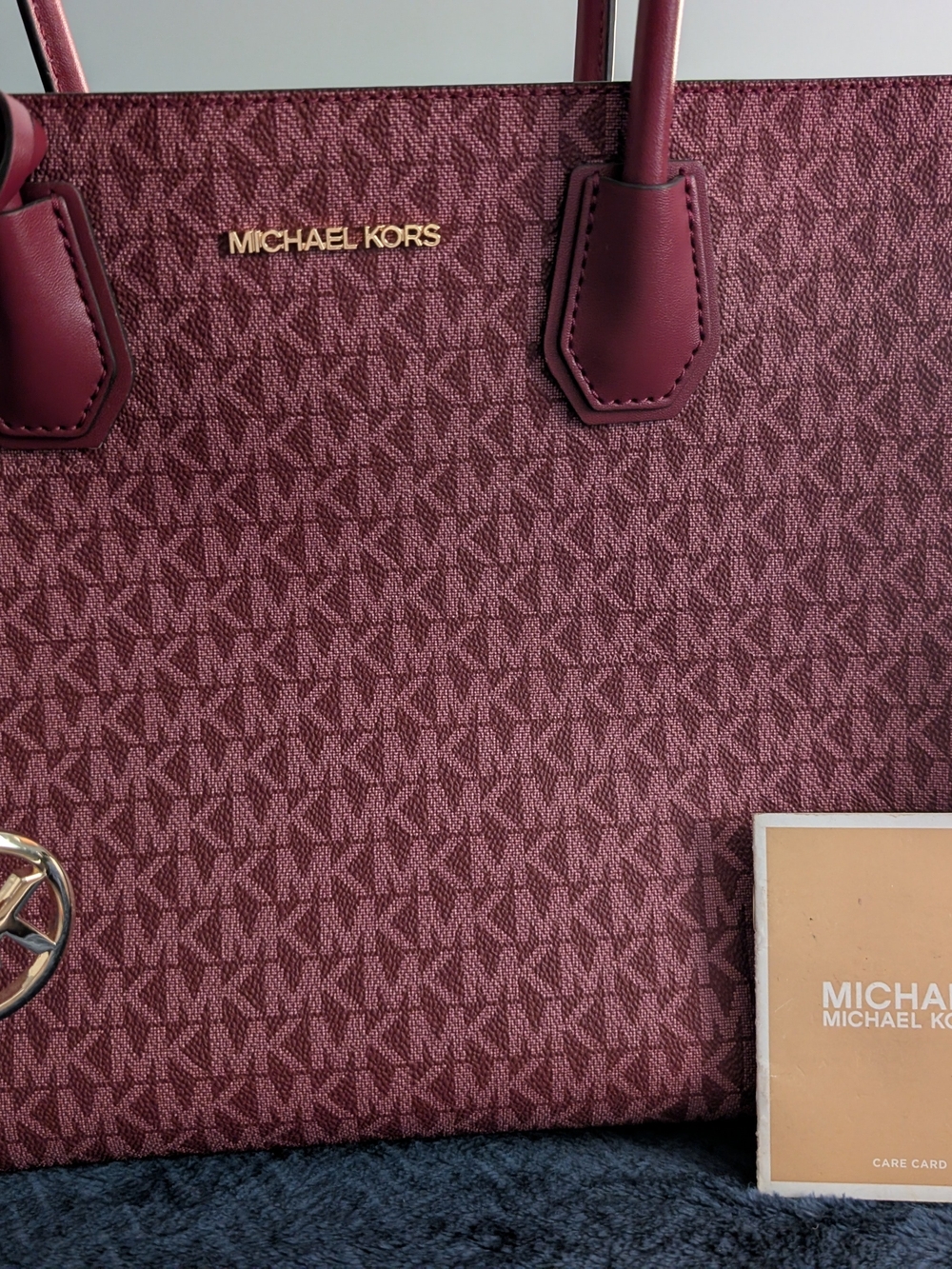 Michael Kors Women's Logo Tote Bag in Burgundy